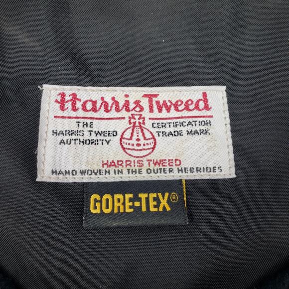Vtg L.L. BEAN Harris Tweed Houndstooth Wool Newsboy Driving Cap Gore-Tex *Flaws* - Picture 9 of 13